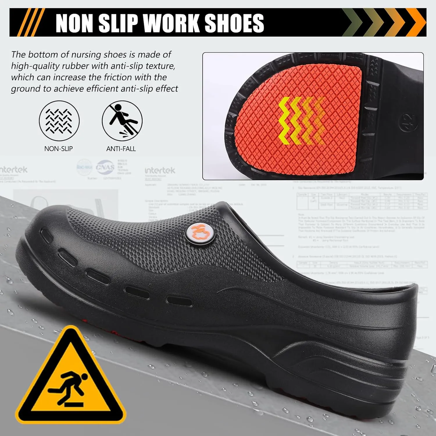 Chef Shoes for Men Non Slip Nursing Clogs Food Service Water Proof Oil Resistant Work Shoes for Kitchen Garden Restaurant Indoor Outdoor Unisex Shoes