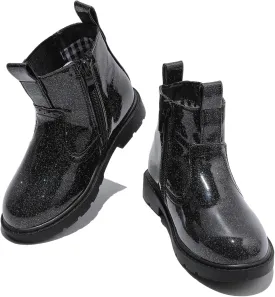 DADAWEN Boys Girls Waterproof Outdoor Side Zipper Comfort Chelsea Ankle Boots Combat Ankle Booties (Toddlers/Little Kids/Big Kids)