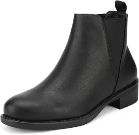 DREAM PAIRS Women's Ankle Boots Chunky Low Heel Chelsea Booties Slip On Elastic Fall Short Boots
