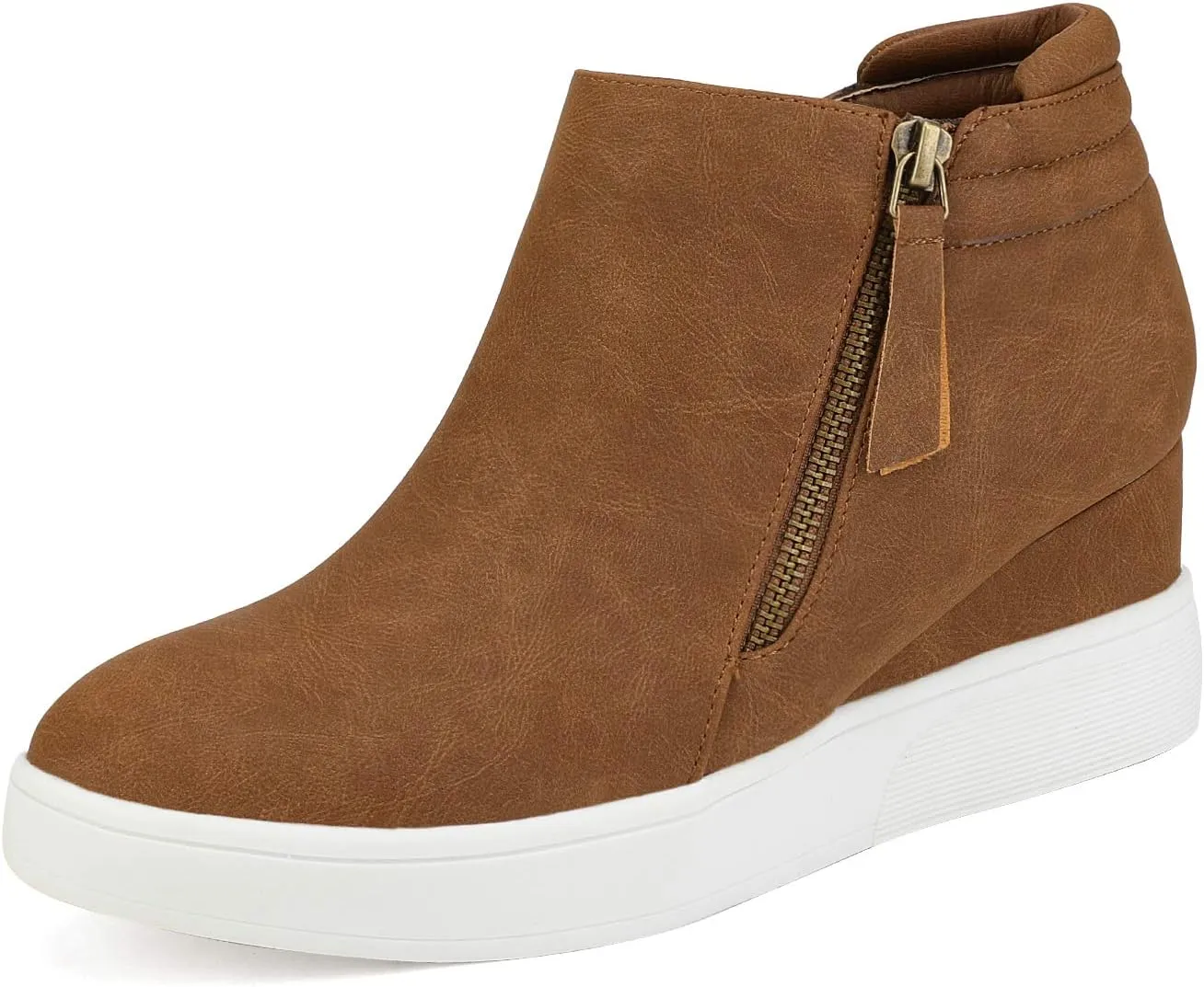 DREAM PAIRS Womens Platform Wedge Sneakers Ankle Booties