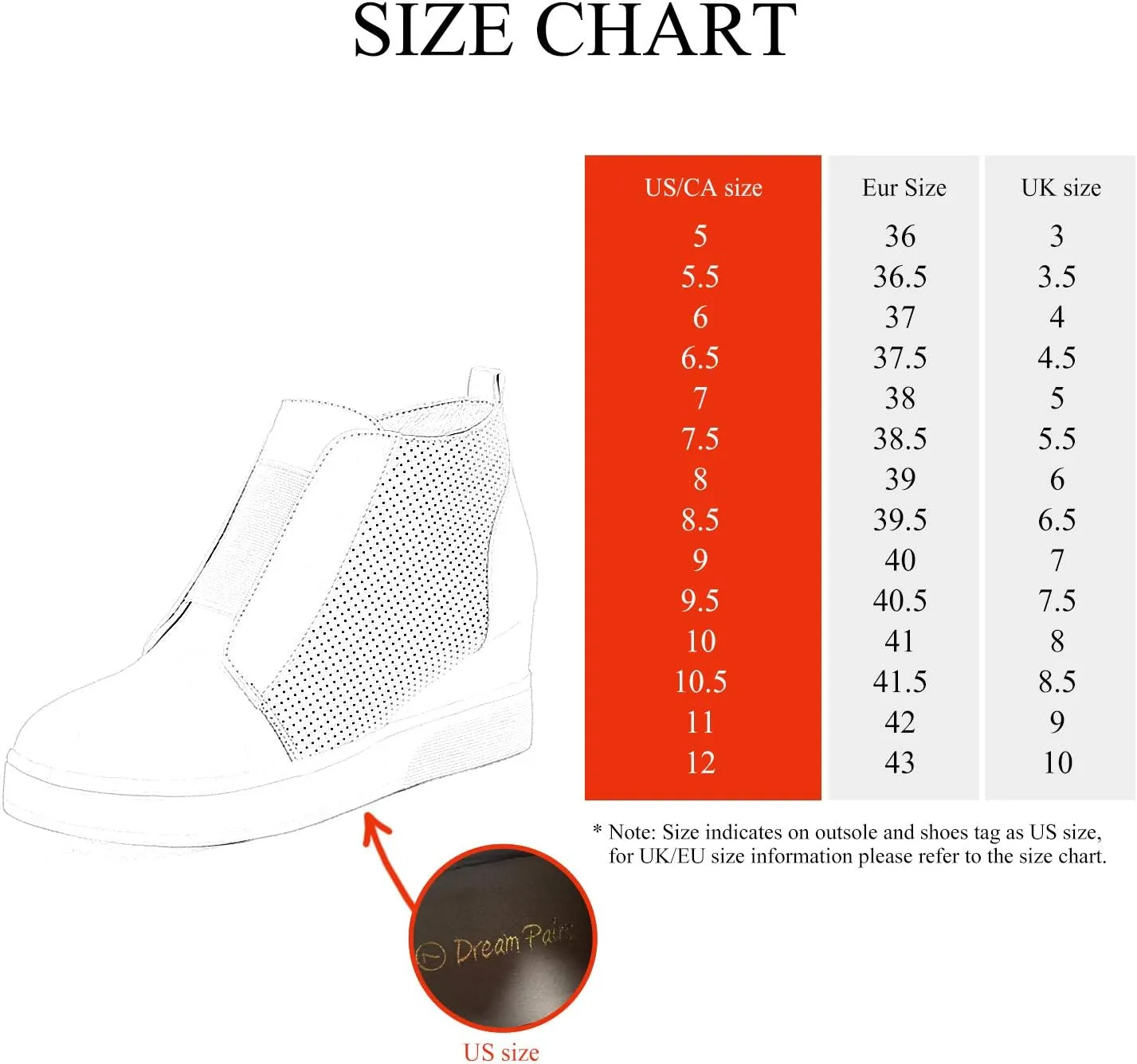 DREAM PAIRS Womens Platform Wedge Sneakers Ankle Booties