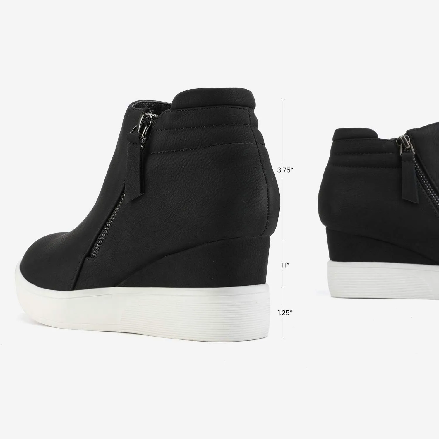 DREAM PAIRS Womens Platform Wedge Sneakers Ankle Booties