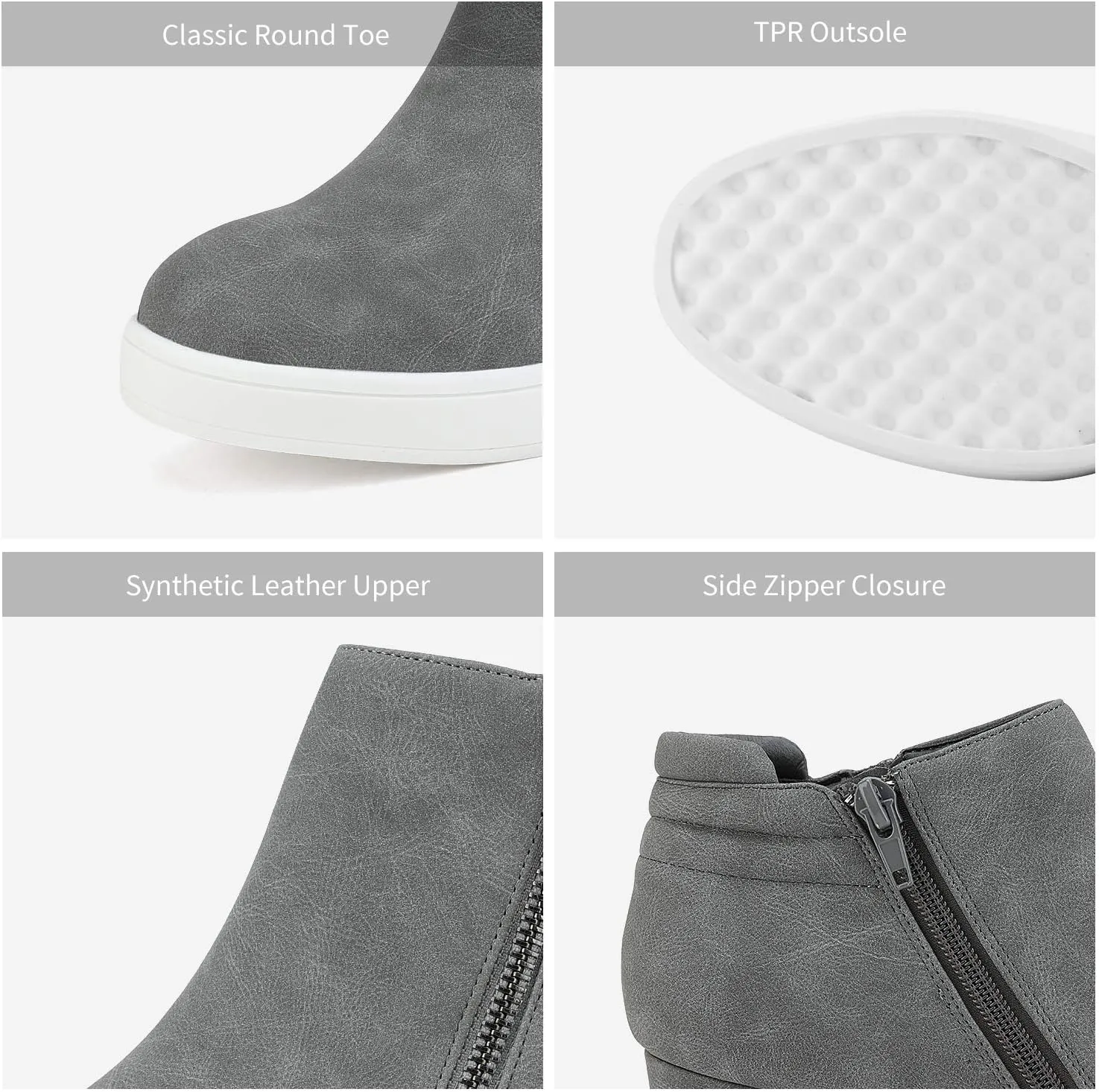 DREAM PAIRS Womens Platform Wedge Sneakers Ankle Booties