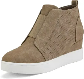 DREAM PAIRS Womens Platform Wedge Sneakers Ankle Booties