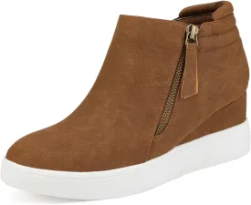 DREAM PAIRS Womens Platform Wedge Sneakers Ankle Booties