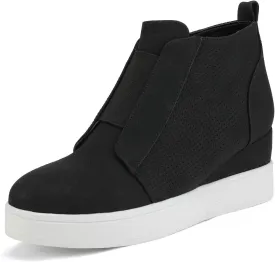 DREAM PAIRS Womens Platform Wedge Sneakers Ankle Booties
