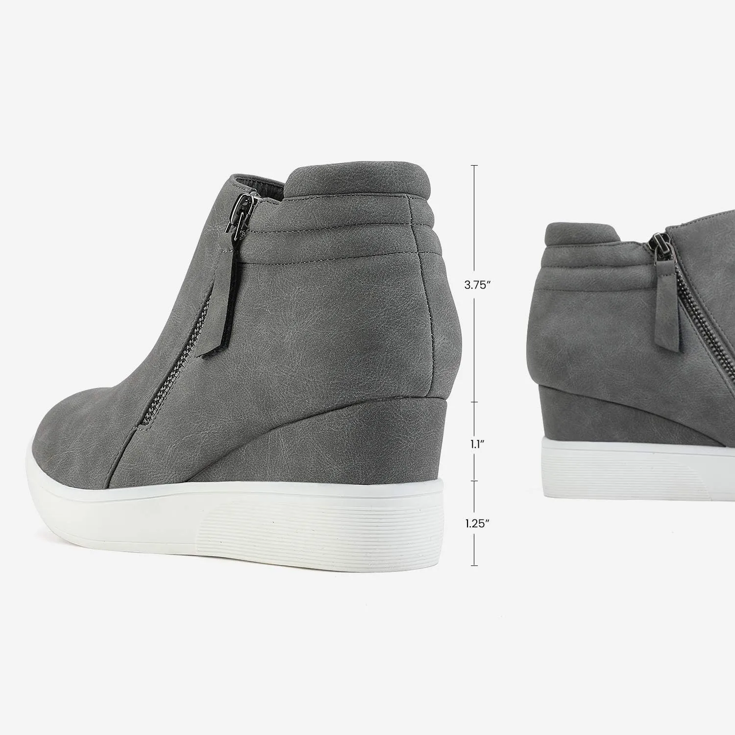 DREAM PAIRS Womens Platform Wedge Sneakers Ankle Booties