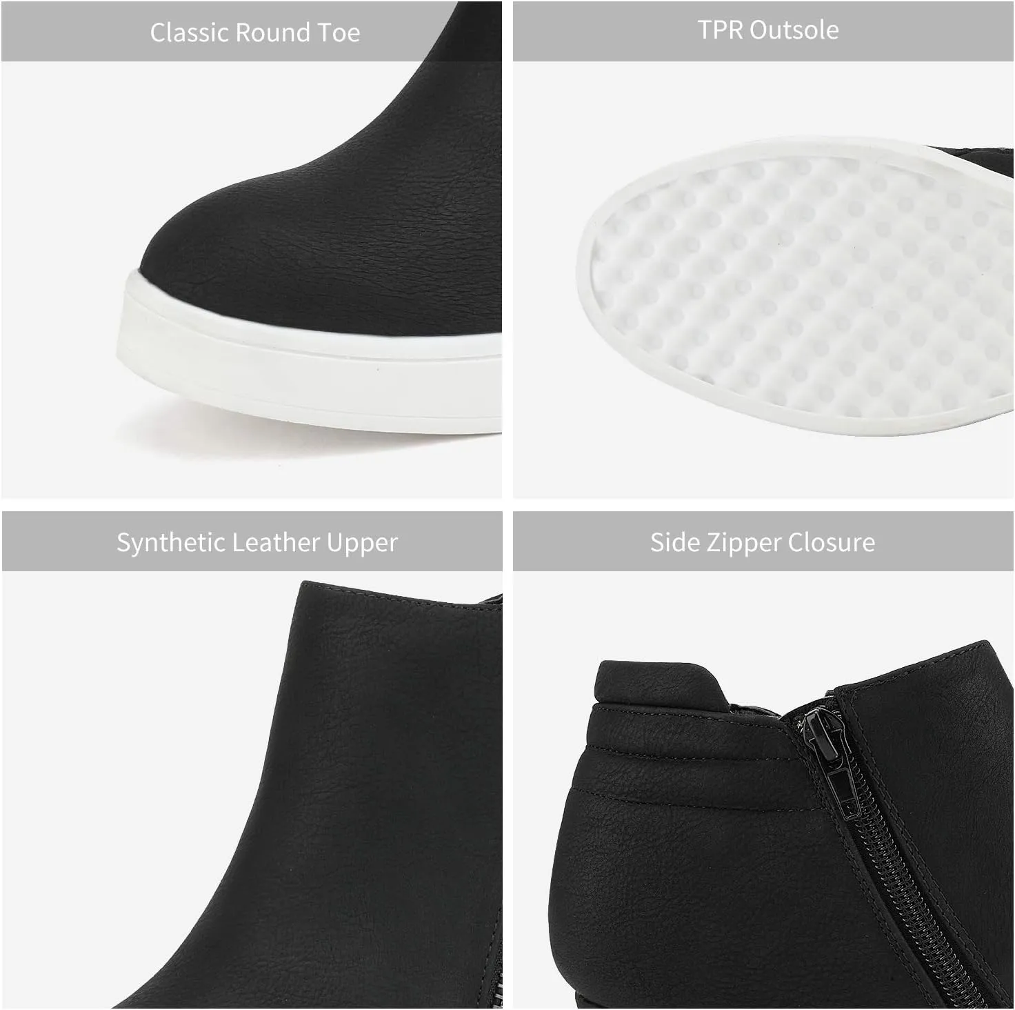 DREAM PAIRS Womens Platform Wedge Sneakers Ankle Booties