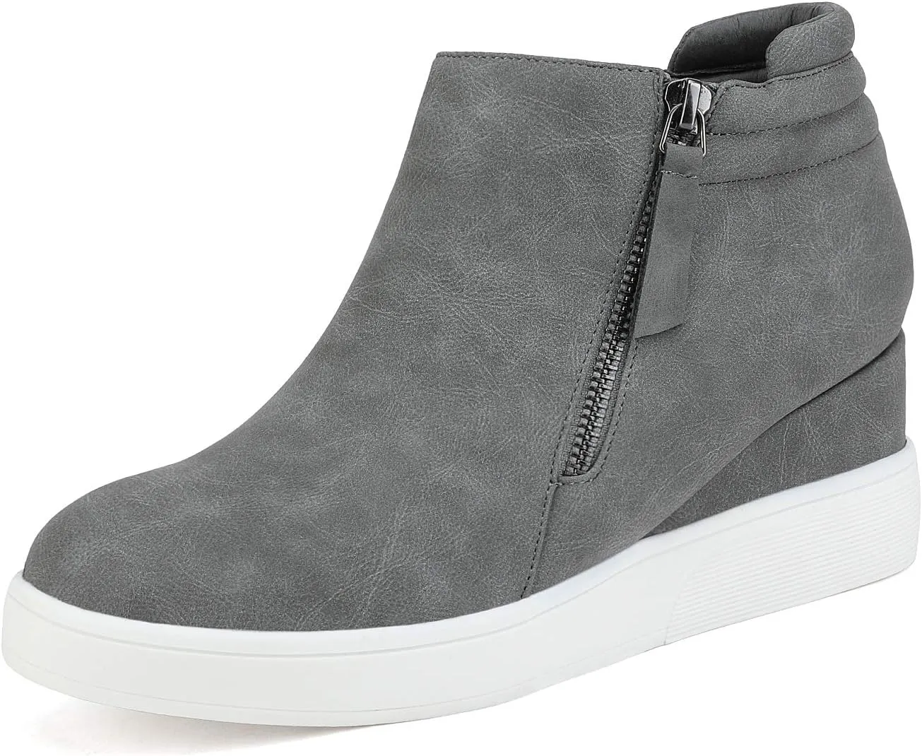 DREAM PAIRS Womens Platform Wedge Sneakers Ankle Booties