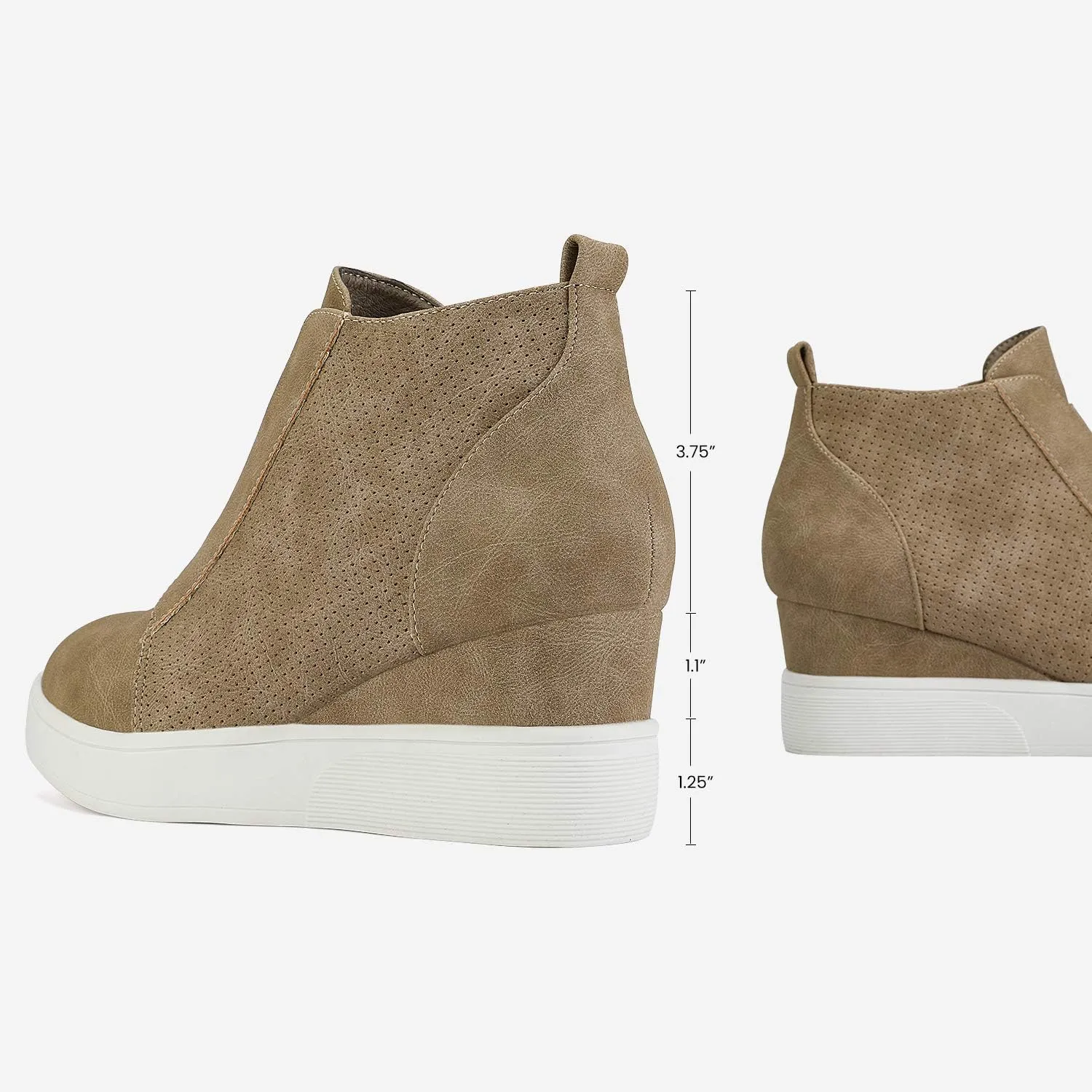 DREAM PAIRS Womens Platform Wedge Sneakers Ankle Booties