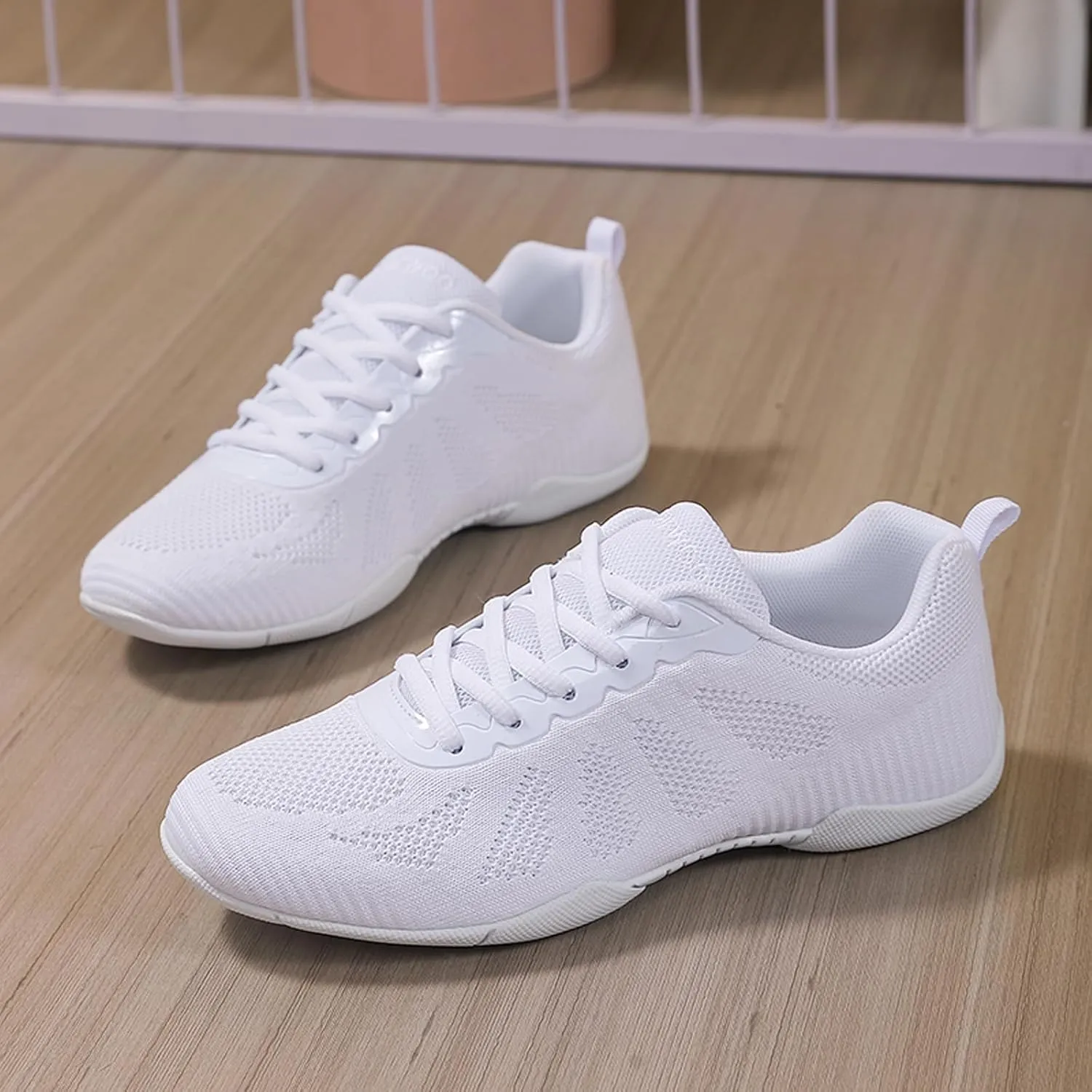 Eliogn Womens Cheer Dance Shoes Girls Cheerleading Dance Shoes Athletic Training Dance Breathable Cheer Competition Sneakers
