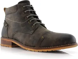 Ferro Aldo Blaine MFA806035 Mens Casual Brogue Mid-Top Lace-Up and Zipper Boots