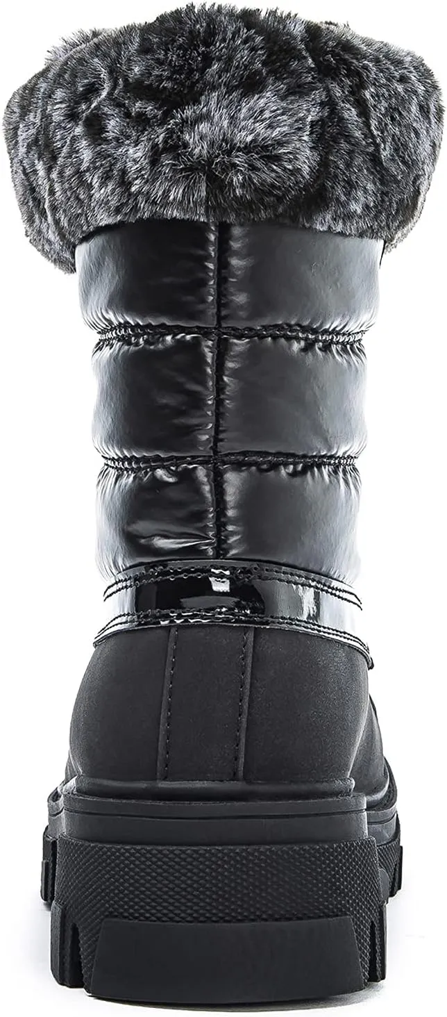 GLOBALWIN Women's Snow Boots Ankle Winter Boots For Women
