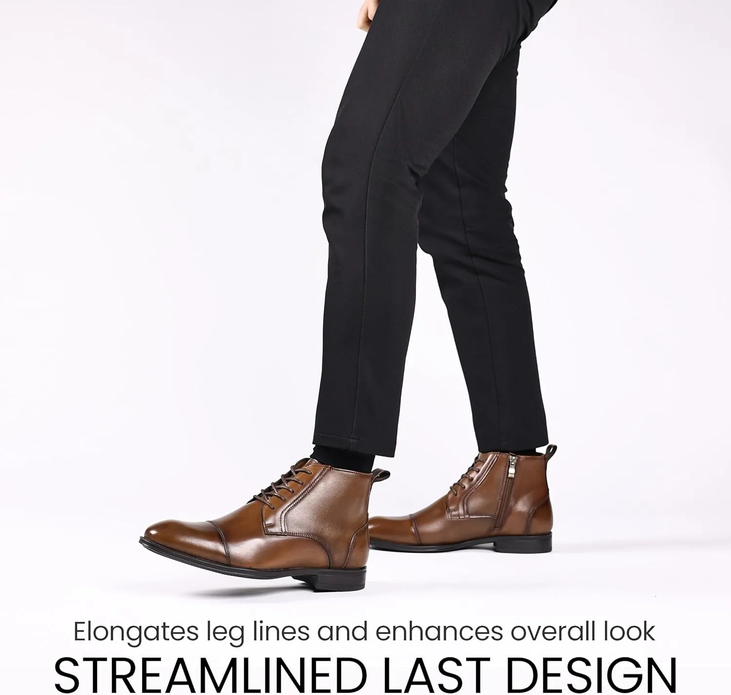 Holy dove Chelsea Boots Men  Genuine Leather,Chelsea Boots for Men with Side Zipper, Casual Slip-On Ankle Boots, Chukka & Oxford Style Dress Boots