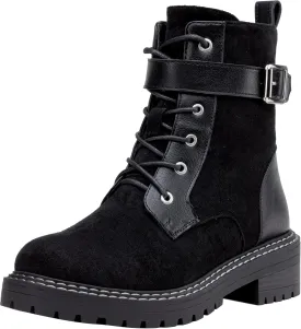 Jeossy Women's Combat Ankle Boots 9627 Low Heel Ankle-Booties with Side Zipper