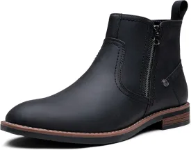 Jousen Mens Chukka Boots Side Zipper Causal Pull On Dress Boots For Men