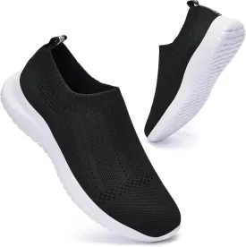 konhill Women's Slip On Sneakers Non Slip Walking Shoes Breathable Mesh Work Casual Lightweight Tennis Workout Shoes