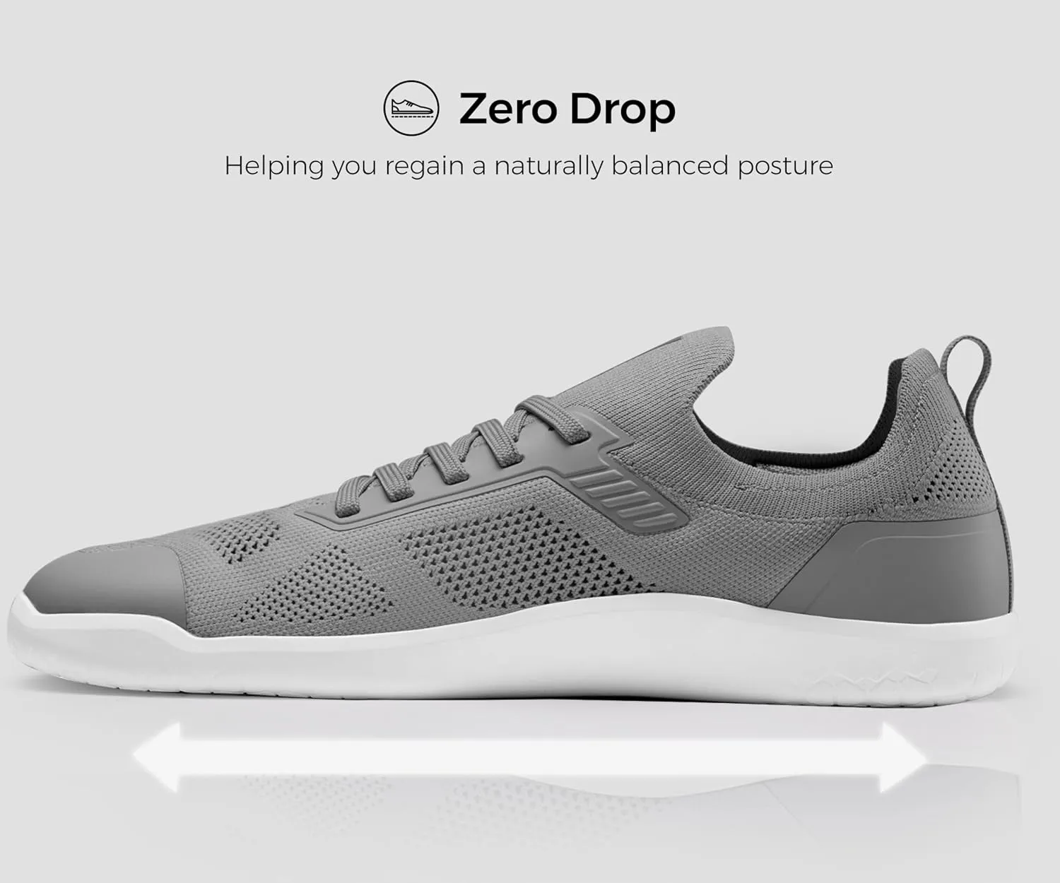 Men's Barefoot Shoes Zero Drop Wide Toe Box Minimalist Gym Shoes for Men Deadlift Cross Training Sneakers