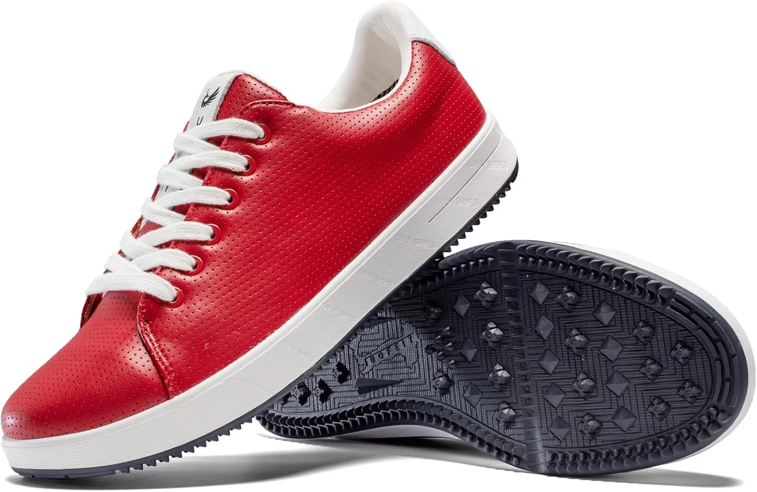 Men's Golf Shoes Professional Spikeless Leather Sneakers Non Slip Low Top Lightweight Comfort Travel Walking Shoes