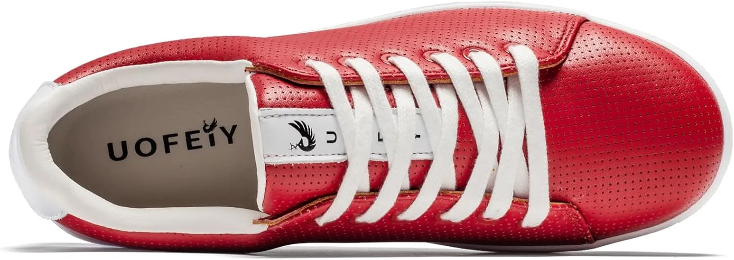 Men's Golf Shoes Professional Spikeless Leather Sneakers Non Slip Low Top Lightweight Comfort Travel Walking Shoes