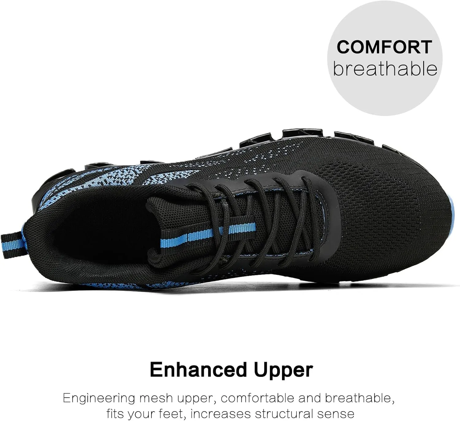 Men's Running Shoes Blade Fashion Sneakers Breathable Mesh Non Slip Gym Sport Trainer Casual Athletic Walking Shoes