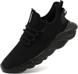 Mens Walking Shoes Running Trainers Sneakes Athletic Gym Fitness Sport Shoes Non Slip Breathable Mesh Comfortable Workout Fashion Slip On