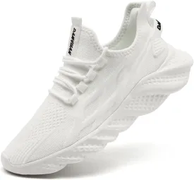 Mens Walking Shoes Running Trainers Sneakes Athletic Gym Fitness Sport Shoes Non Slip Breathable Mesh Comfortable Workout Fashion Slip On