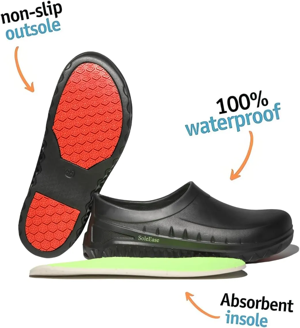 Mens Womens Chef Shoes Anti Oil Splash/Slip Resistant/Waterproof Garden Shoes for Kitchens Nursing Working