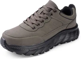 Mr.Right Men's Lightweight Walking Shoes Slip Resistant Work Comfortable Hiking Outdoor Lawn Mowing Casual Sneakers