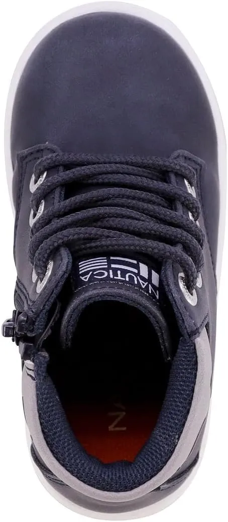 Nautica Kids Chukka Boots with Lace-Up and Zipper Ankle Bootie Design | Boys-Girls | Dress Shoes | Size for Toddler & Little Kids