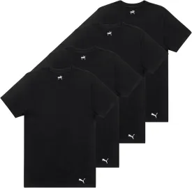 PUMA Men's 4 Pack Cotton Crewneck Short Sleeve T-Shirt