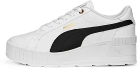 PUMA Women's Karmen Wedge Shoes, Black-White-Gold, 10