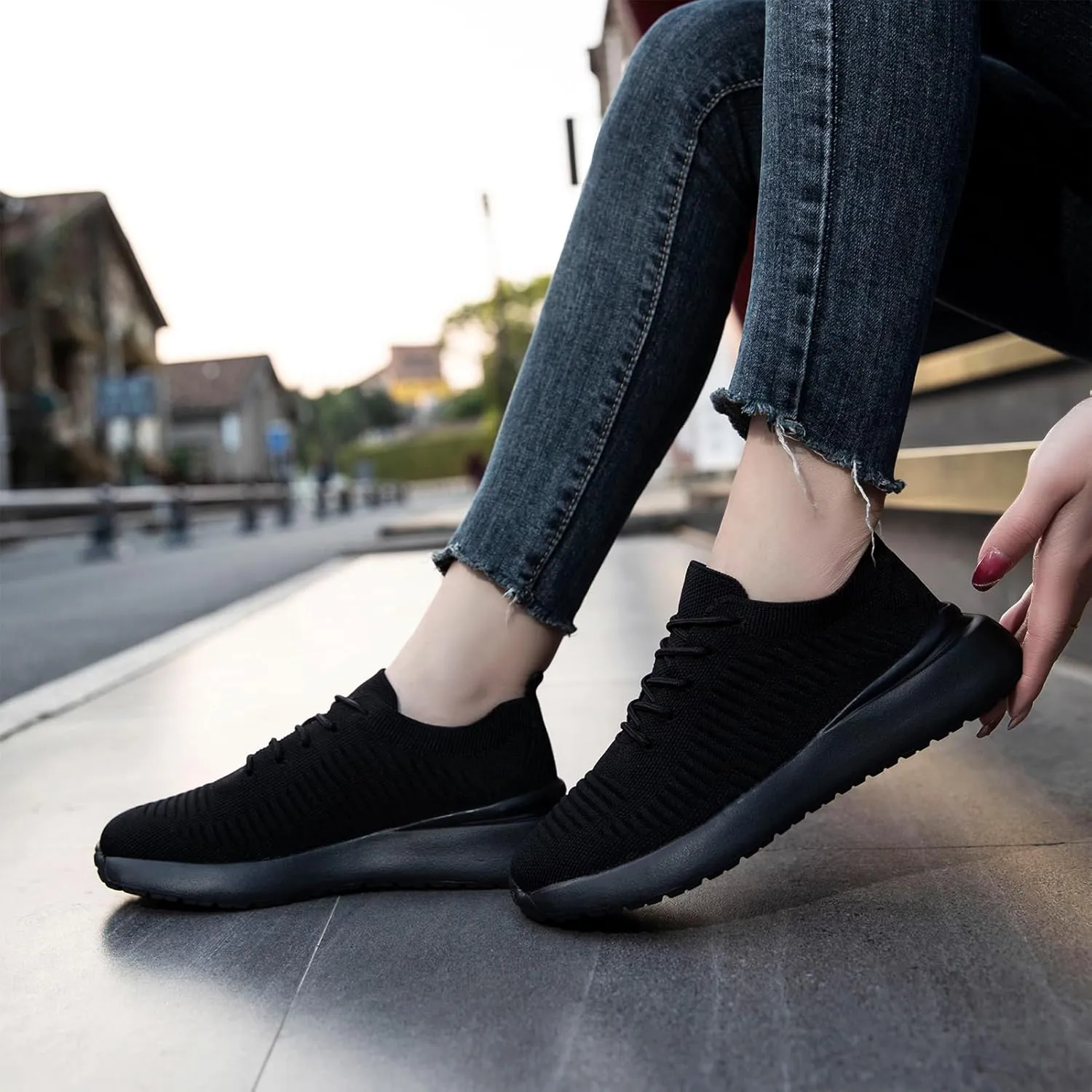 QIJGS Wide Running Shoes for Women Sport Athletic Gym Casual Sneakers Fashion mesh Lightweight Shoes