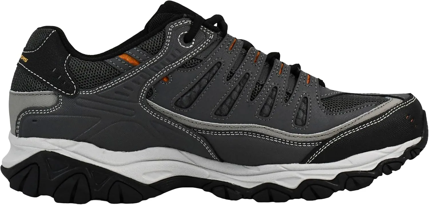 Skechers Men's Afterburn M. Fit Fashion Sneakers ?C Leather Upper, Memory Foam Insole, Rubber Outsole
