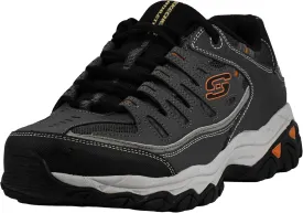 Skechers Men's Afterburn M. Fit Fashion Sneakers ?C Leather Upper, Memory Foam Insole, Rubber Outsole