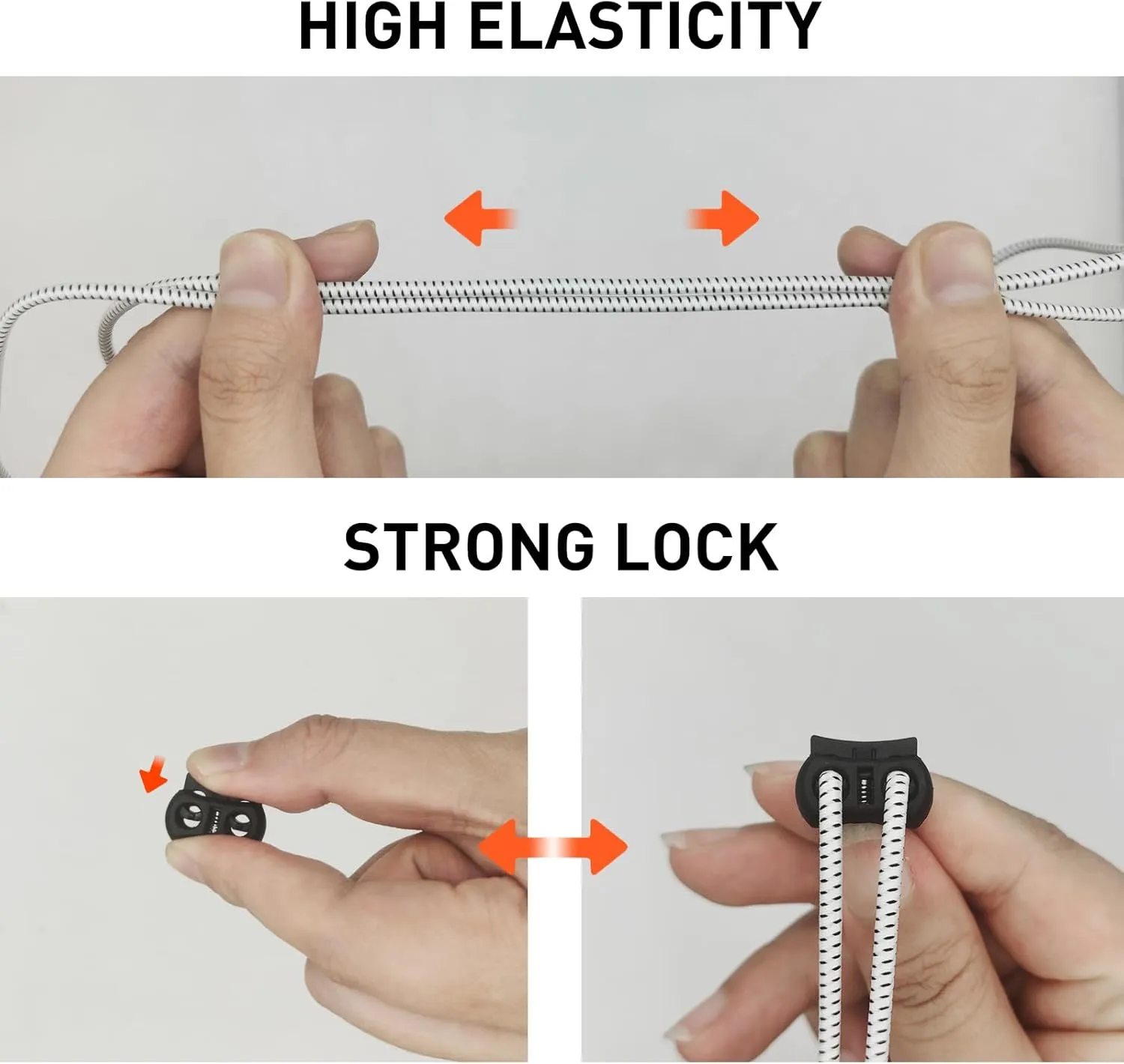 UamGlsob Elastic No Tie Shoe Laces Replacement for Keen Sandal, Round Stretchy Lock Shoelaces for Adults and Kids, One Size