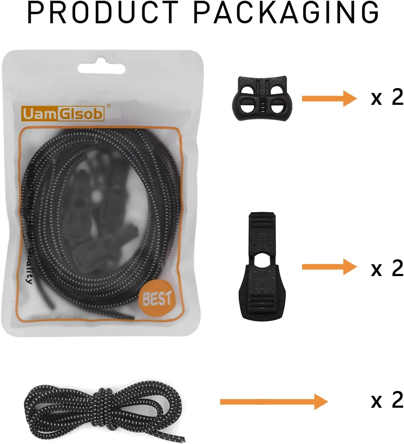 UamGlsob Elastic No Tie Shoe Laces Replacement for Keen Sandal, Round Stretchy Lock Shoelaces for Adults and Kids, One Size