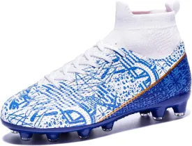 Unisex-Child Soccer Cleats Lightweight Training Football Shoes for Youth