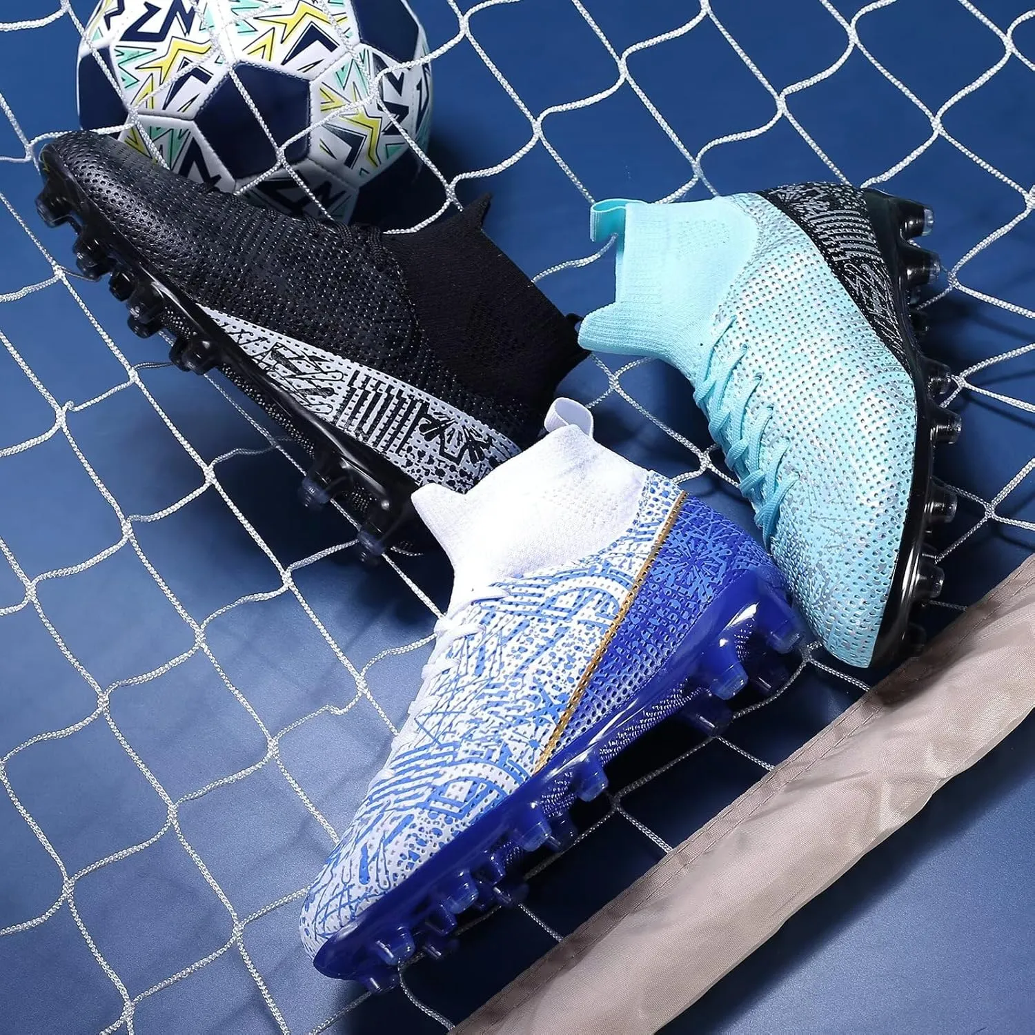 Unisex-Child Soccer Cleats Lightweight Training Football Shoes for Youth