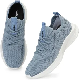 VAMJAM Men's Running Shoes Fashion Sneakers Lightweight Breathable Flying Knitting Lace Up Mesh Walking Shoes Workout Casual Sports Shoes