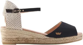 VISCATA Cavall Espadrille Canvas Low Wedges Spain Handmade 2 Heel Women's Open Toe Sandals with Breathable Organic Cotton Canvas and 100% Natural Jute Midsole for all Occasions: Casual, Work, Party