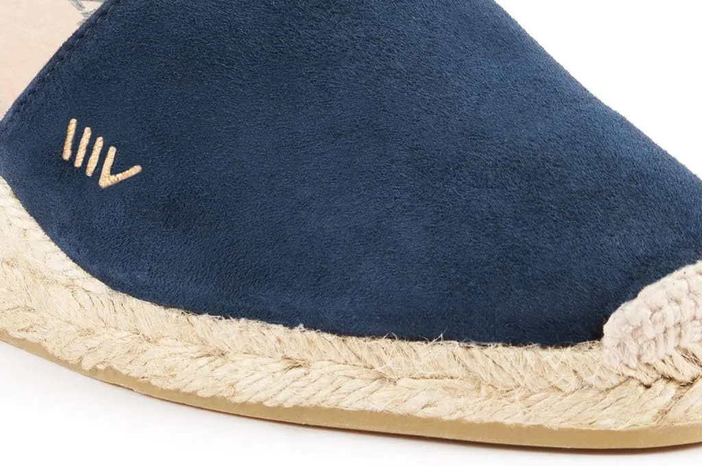 VISCATA Fosca Suede Wedge Handmade 2  Heel Women's Sandals with Extra Cushioned Inner Sole, Soft Ankle Ties, and 100% Natural Jute Midsole for Comfort and Style