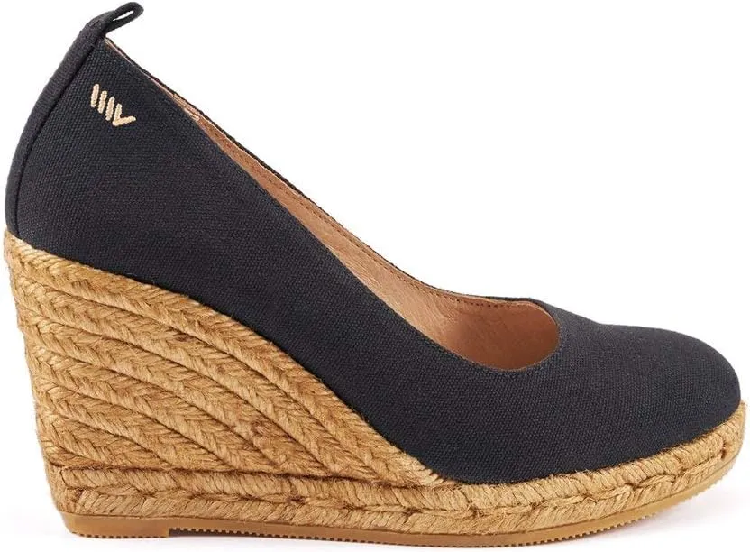 Viscata Marquesa Espadrille Canvas Wedges Spain Handmade 3  Heel Women's Pumps with Breathable Organic Cotton Canvas and 100% Natural Jute Midsole for All Occasions: Casual, Work, Party