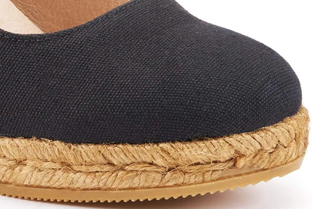 Viscata Marquesa Espadrille Canvas Wedges Spain Handmade 3  Heel Women's Pumps with Breathable Organic Cotton Canvas and 100% Natural Jute Midsole for All Occasions: Casual, Work, Party