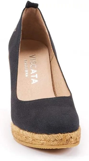 Viscata Marquesa Espadrille Canvas Wedges Spain Handmade 3  Heel Women's Pumps with Breathable Organic Cotton Canvas and 100% Natural Jute Midsole for All Occasions: Casual, Work, Party