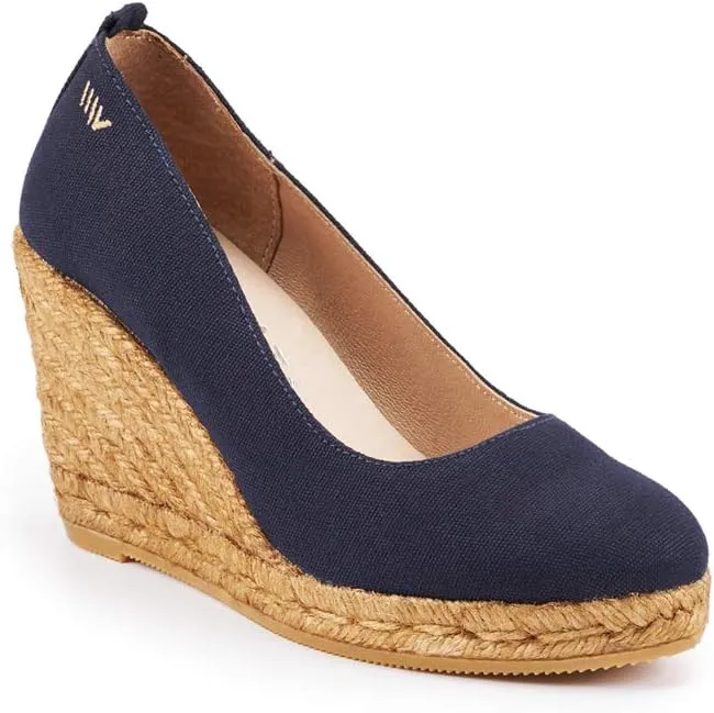 Viscata Marquesa Espadrille Canvas Wedges Spain Handmade 3  Heel Women's Pumps with Breathable Organic Cotton Canvas and 100% Natural Jute Midsole for All Occasions: Casual, Work, Party