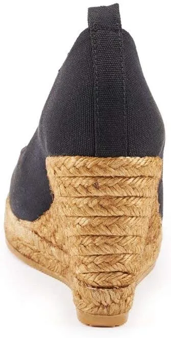 Viscata Marquesa Espadrille Canvas Wedges Spain Handmade 3  Heel Women's Pumps with Breathable Organic Cotton Canvas and 100% Natural Jute Midsole for All Occasions: Casual, Work, Party