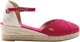 Viscata Pubol Espadrille Canvas Low Wedges with Ankle Strap Spain Handmade 2 Heel Women's Sandals with Breathable Organic Cotton Canvas and 100% Natural Jute for all Occasions: Casual, Work, Party
